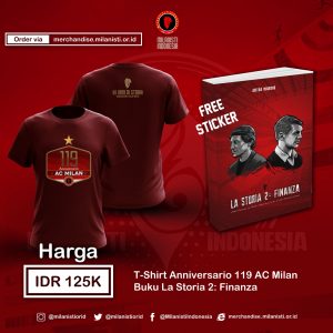 Paket - Tshirt Anniversario Milan dan Buku La Storia 2