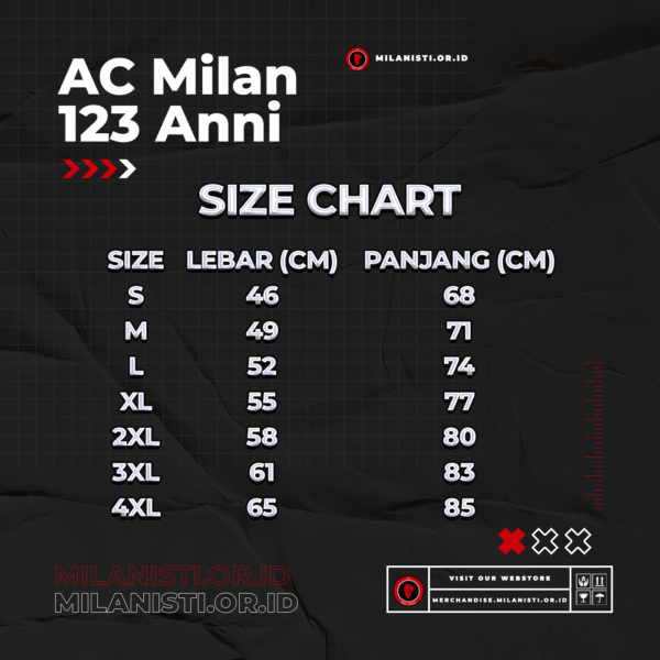 Pre Order - Kaos Anniv Milan 123 - Image 2