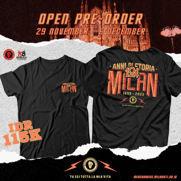 Pre Order - Kaos Anniv 124 AC Milan - Image 2