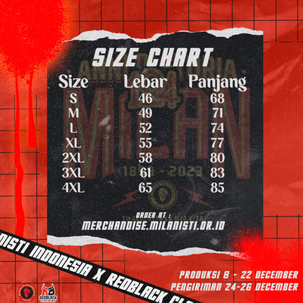 Pre Order - Kaos Anniv 124 AC Milan - Image 3