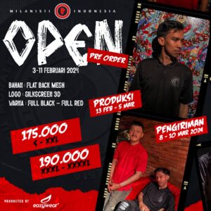 Pre order Merchandise Anniv 21 Milanisti Indonesia