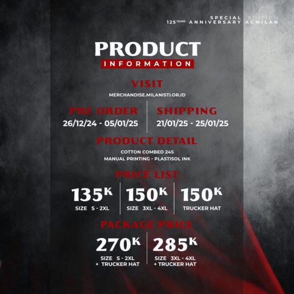 PO Merchandise Anniversary 125 Tahun AC Milan - Image 6
